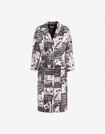 Cady dress with Newspaper print - Dresses - Clothing - Women - Boutique Moschino | Moschino