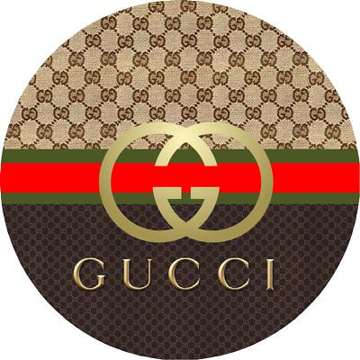 GOLD GUCCI LOGO BIRTHDAY BABY SHOWER ROUND PARTY STICKERS FAVORS ~ VARIOUS SIZES | eBay