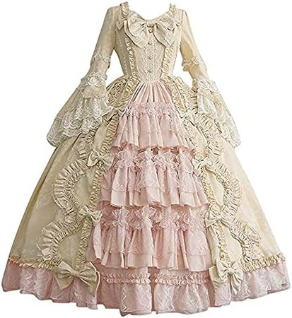 Amazon.com: Women's Rococo Ball Gown Gothic Victorian Dress Costume Medieval Long Dress Lace Vintage Princess Cosplay Dress : Clothing, Shoes & Jewelry