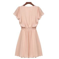 Chiffon dress, powder pink