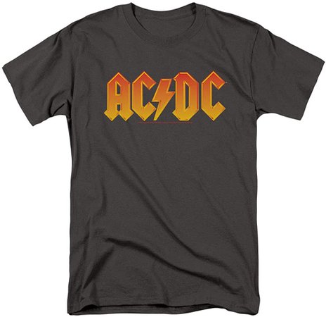 Amazon.com: ACDC Logo Rock Band T Shirt & Stickers (Small) Charcoal: Clothing