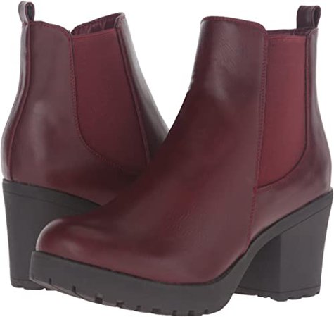 Amazon.com | REFRESH CLUB-01 Women's Slip On Chunky Heel Ankle | Ankle & Bootie
