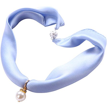 Amazon.com: Scarf Pearl Necklace: Silk Neckerchief For Women, Soft And Comfortable Collar, Elegant And Chic Design For All Styles With A Wide Variety Of Colors And Secure Magnetic Lock: Clothing