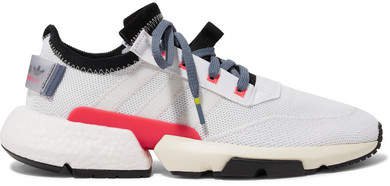 Pod-s3.1 Rubber-trimmed Stretch-knit Sneakers - White
