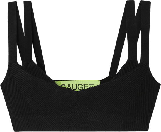 GAUGE81 Aisa layered ribbed-knit bralette