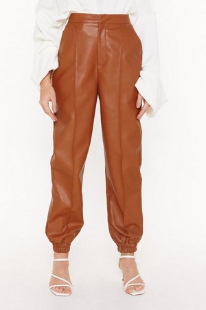 Seams Like Heaven Faux Leather Joggers | Shop Clothes at Nasty Gal!