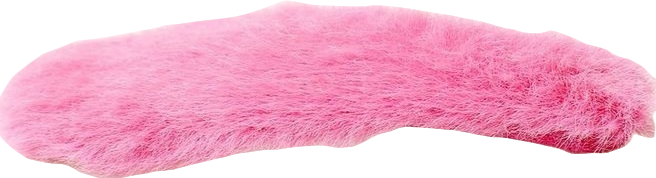 pink fur hair clip