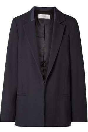 Victoria, Victoria Beckham | Satin-trimmed wool-blend piqué blazer | NET-A-PORTER.COM