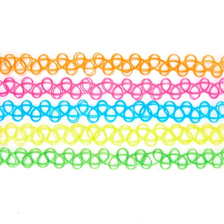 Neon Tattoo Chokers - 5 Pack | Claire's