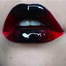 glossy dark red lips - Google Search
