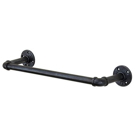 MyGift Wall-Mounted 22-Inch Industrial Black Metal Pipe Towel Bar: Amazon.in: Home & Kitchen