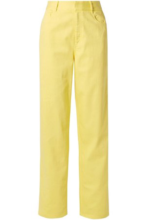 yellow jeans, the outnet