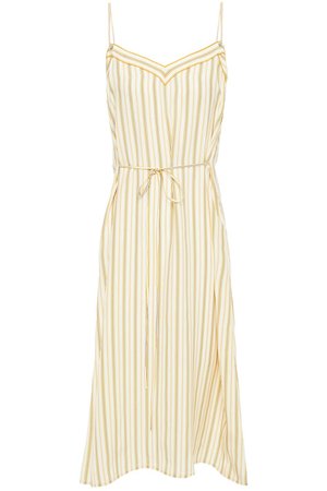 Cream Ilona striped silk-cady  slip dress | RAG & BONE