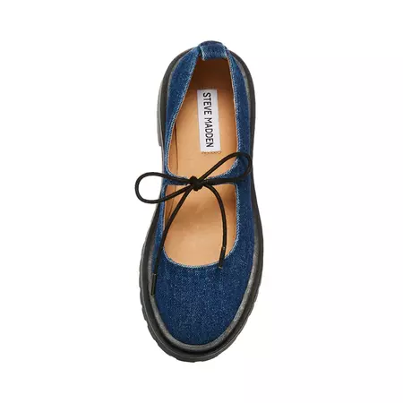 LANDON Denim Fabric Lug Sole Mary Jane Loafer | Women's Loafers – Steve Madden