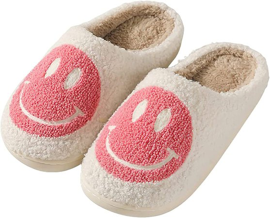 Amazon.com | Smiley Face Slippers For Women And Men Warm Cozy House Slippers Indoor Outdoor Slippers 3-4 Women/4-5 Men | Shoes