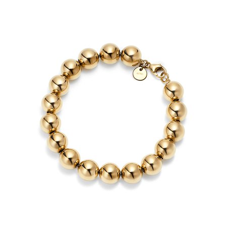 Tiffany HardWear ball bracelet in 18k gold, medium. | Tiffany & Co.