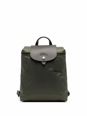 Longchamp Le Pliage embroidered-logo backpack - FARFETCH