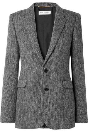 Saint Laurent | Herringbone wool blazer | NET-A-PORTER.COM
