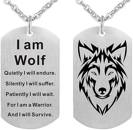 I am Wolf Tag Necklace - Wolvestuff