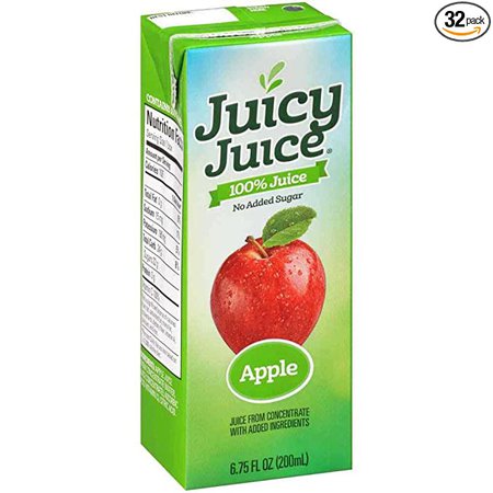 Amazon.com: Jugo jugoso - 100% manzana, 6. 75 onzas líquidas, 32 por caja. : Comida Gourmet y Alimentos