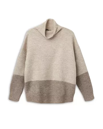 Karen Kane Color Block Turtleneck Sweater | Bloomingdale's