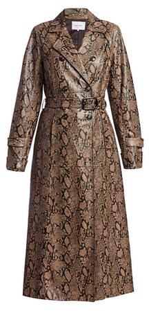 FRAME Embossed Python Trench