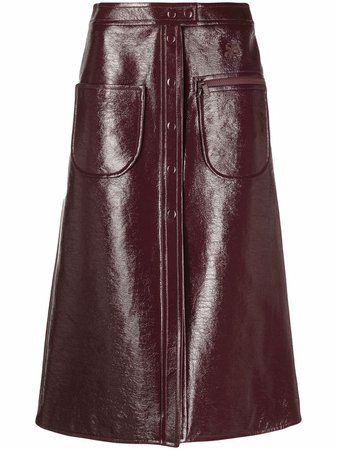 Shop Courrèges A-line midi skirt with Express Delivery - FARFETCH