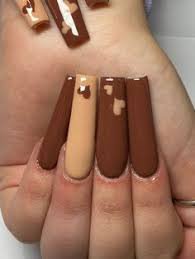 cyber y2k nails brown - Google Search