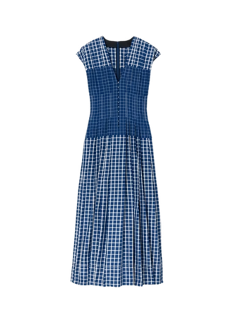 Tory Burch blue gingham dress