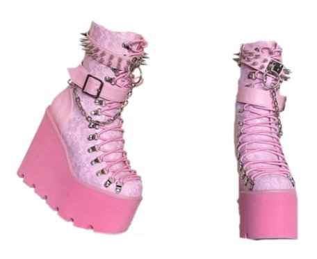y2k pink boots
