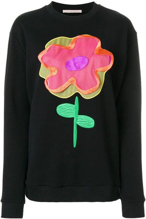 cartoon floral sweatshirt