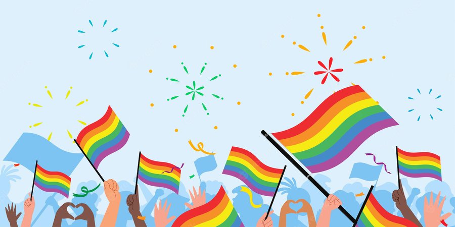 Free Vector | Pride day people.