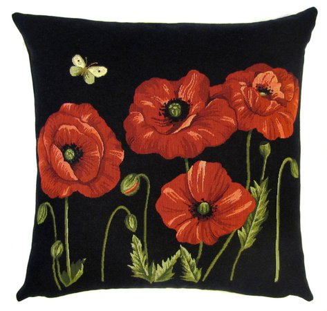 Poppy Pillow (black)