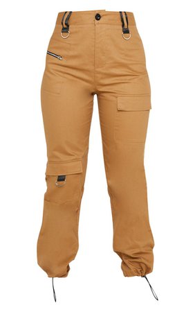 Tan Pocket Detail Cargo Trouser | Trousers | PrettyLittleThing
