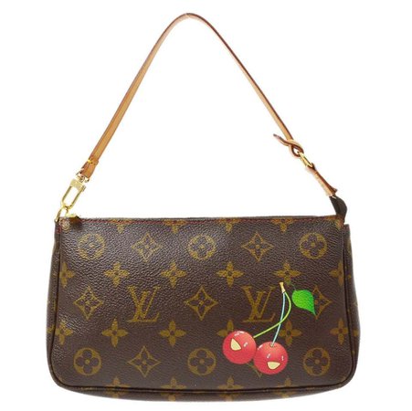Louis Vuitton Monogram Cherry Small Evening Top Handle Shoulder Pochette Bag For Sale at 1stDibs