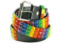 rainbow studded belt