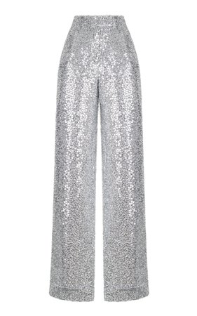Silver Sequin Pants by Rasario | Moda Operandi