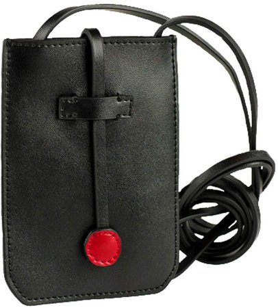 Charlie Baker London Leather Phone Crossbody Bag Black