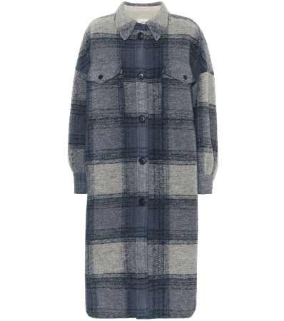 ISABEL MARANT, ÉTOILE Gabrion checked wool-blend coat