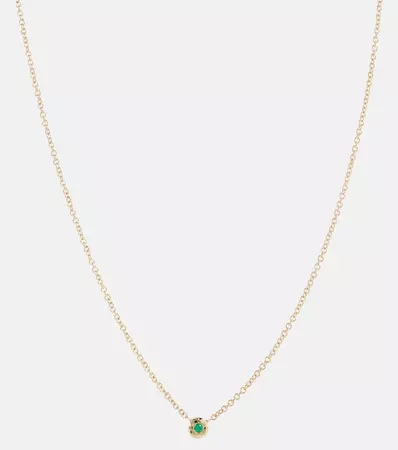 Nesting Gem 18 Kt Gold Necklace With Emerald in Gold - Octavia Elizabeth | Mytheresa