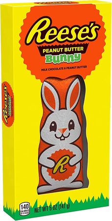 Amazon.com : REESE'S Milk Chocolate Peanut Butter Bunny Candy, Easter, 5 oz Gift Box : Seasonal Candies And Chocolates : Grocery & Gourmet Food