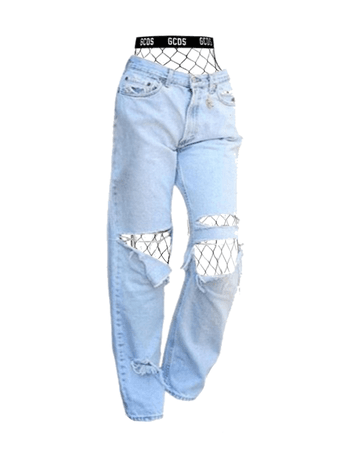 fishnet jeans