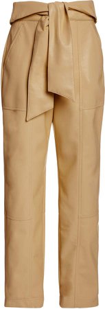 Jonathan Simkhai Tessa Vegan-Leather Cropped Pants