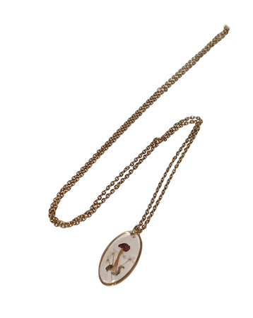 rebbie_irl’s mushroom pendant necklace | handmade, this is a real mushroom!!