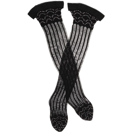 black striped nylon tights
