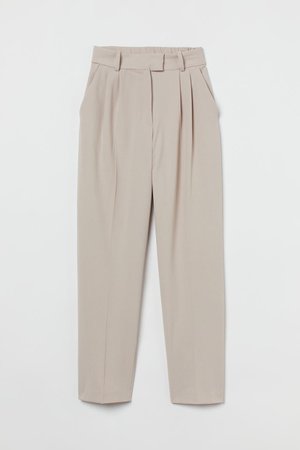Укороченные брюки - Светлый серовато-бежевый - Женщины | H&M RU