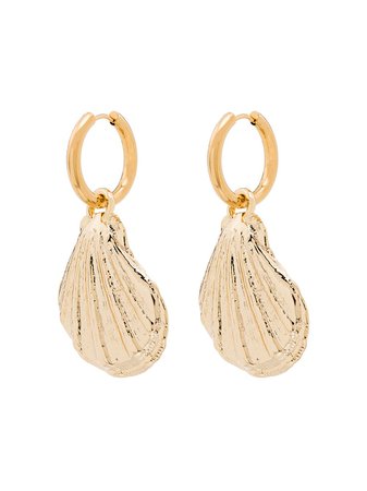 By Alona 18kt gold-plated Brigitte shell earrings