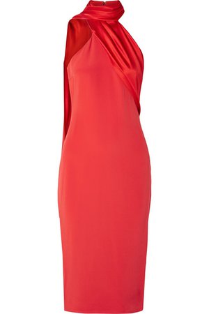 Cushnie | Draped silk-satin dress | NET-A-PORTER.COM