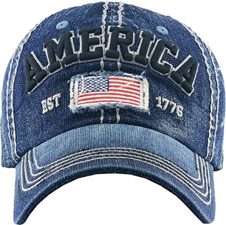 Amazon.com: KBVT-578 HGN America USA Eagle Vintage Distressed Dad Hat Baseball Cap Adjustable : Clothing, Shoes & Jewelry