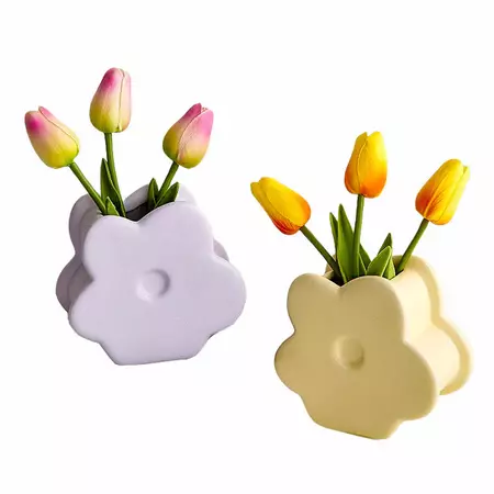 Danish Pastel Flower Shaped Vase | BOOGZEL CLOTHING – Boogzel Clothing